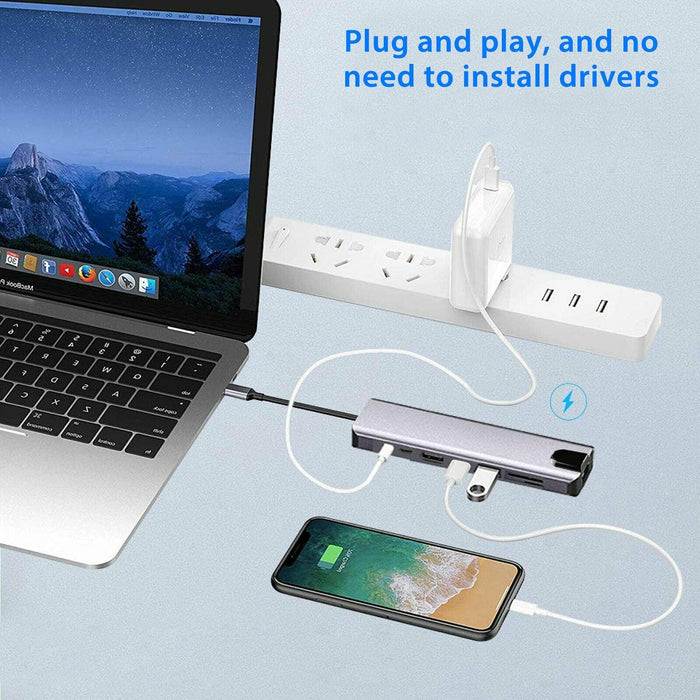 Compro™ Ultimate Workstation Combo | Laptop Stand + Mobile Stand + Type-C Hub + Rest Gel Pad