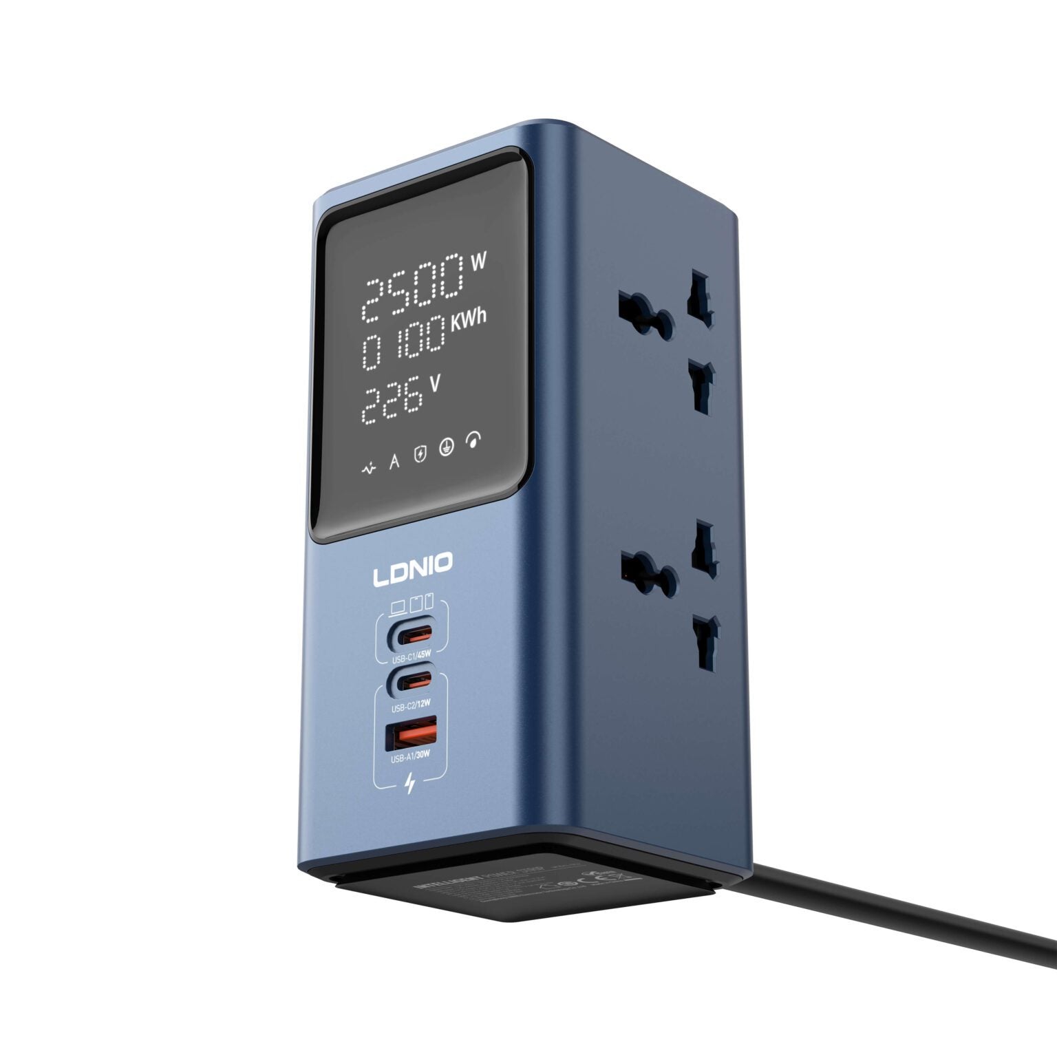 LDNIO SC2 45W Universal Power strip desktop LED power Adapter