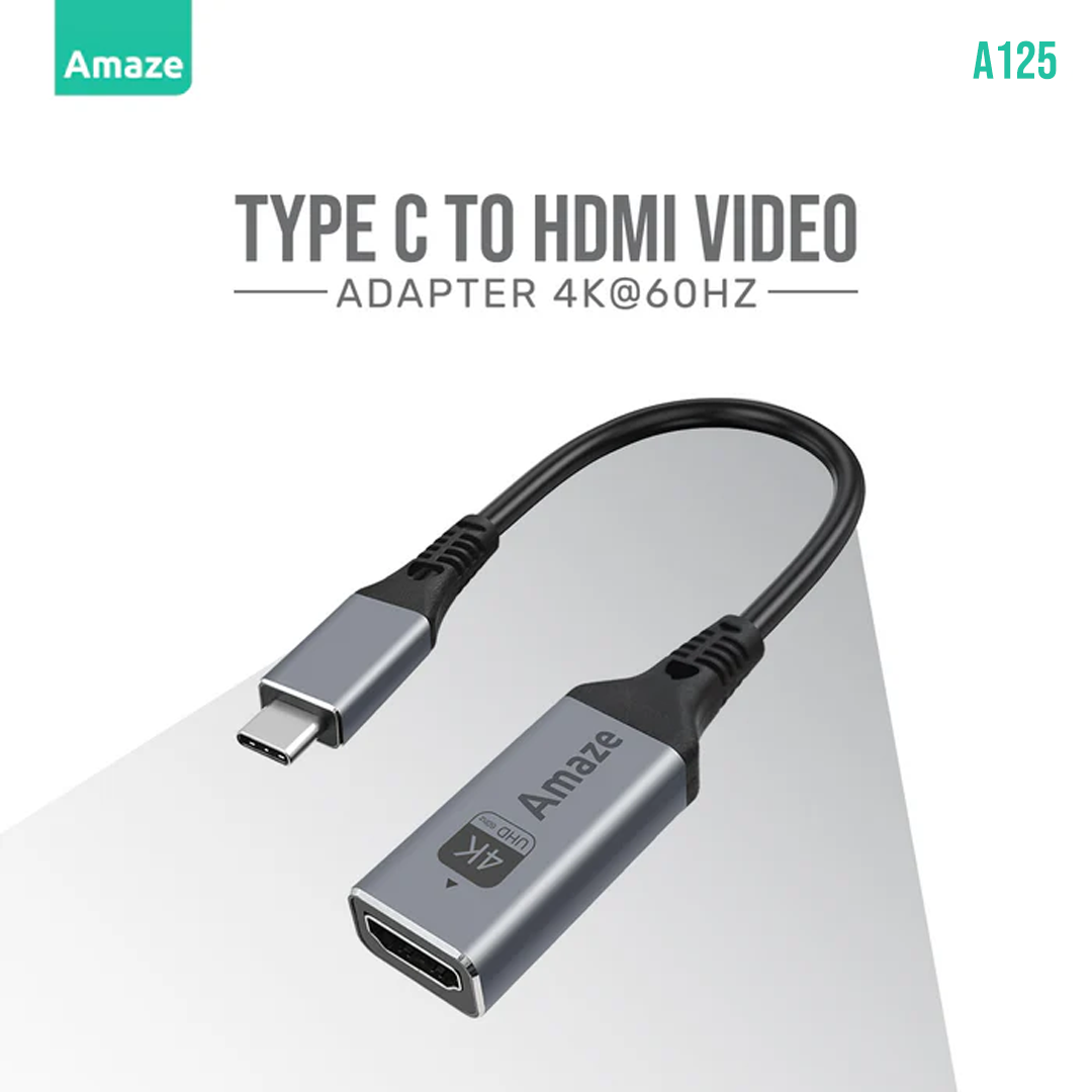 AMAZE TYPE C TO HDMI VIDEO ADAPTER 4K@60HZ | A125