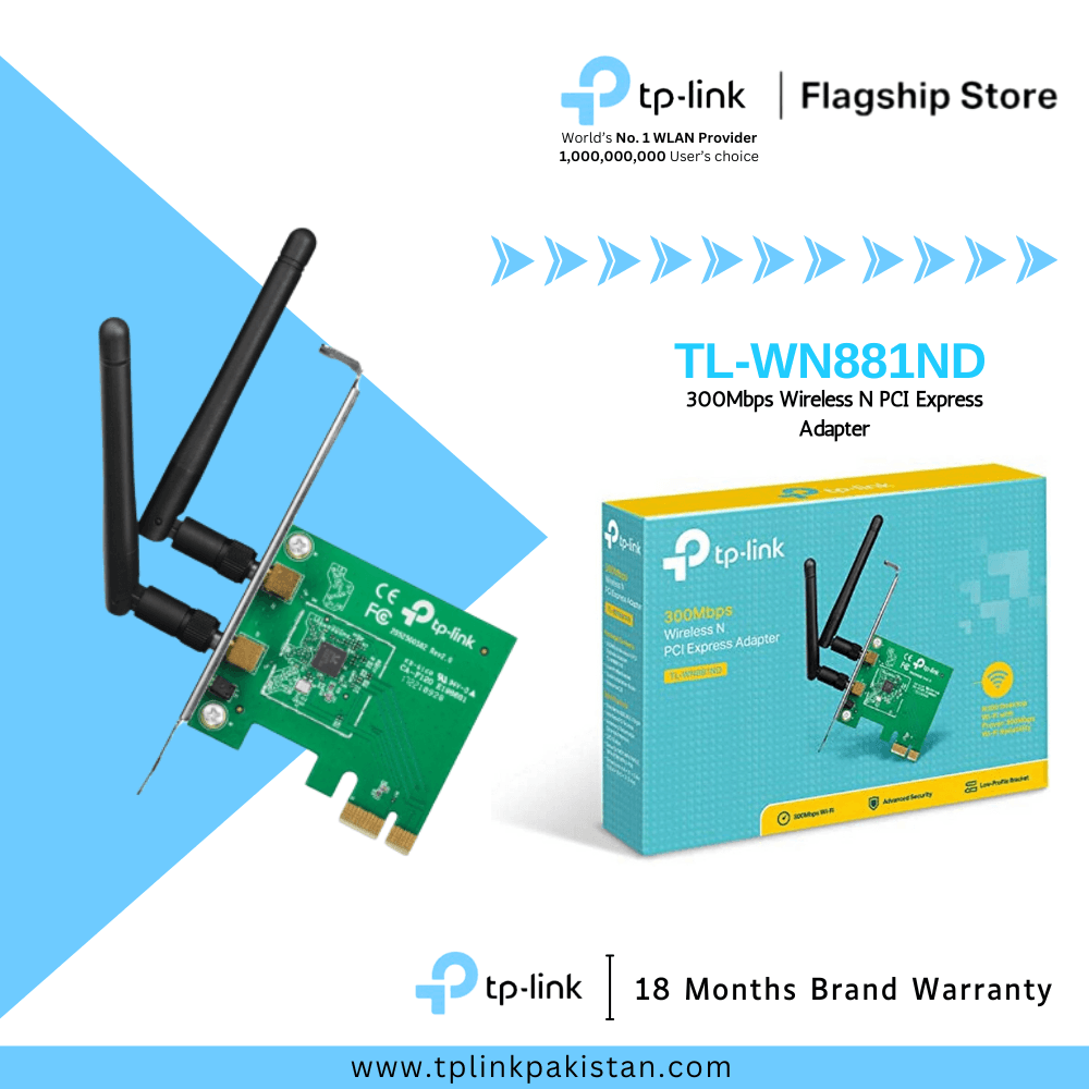 TP-Link Wi-Fi Card TL-WN 881ND 300Mbps Wireless N PCI Express Adapter