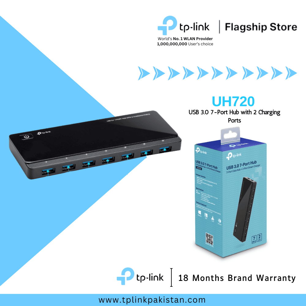 UH720 USB 3.0 7-Port Hub with 2 Charging Ports