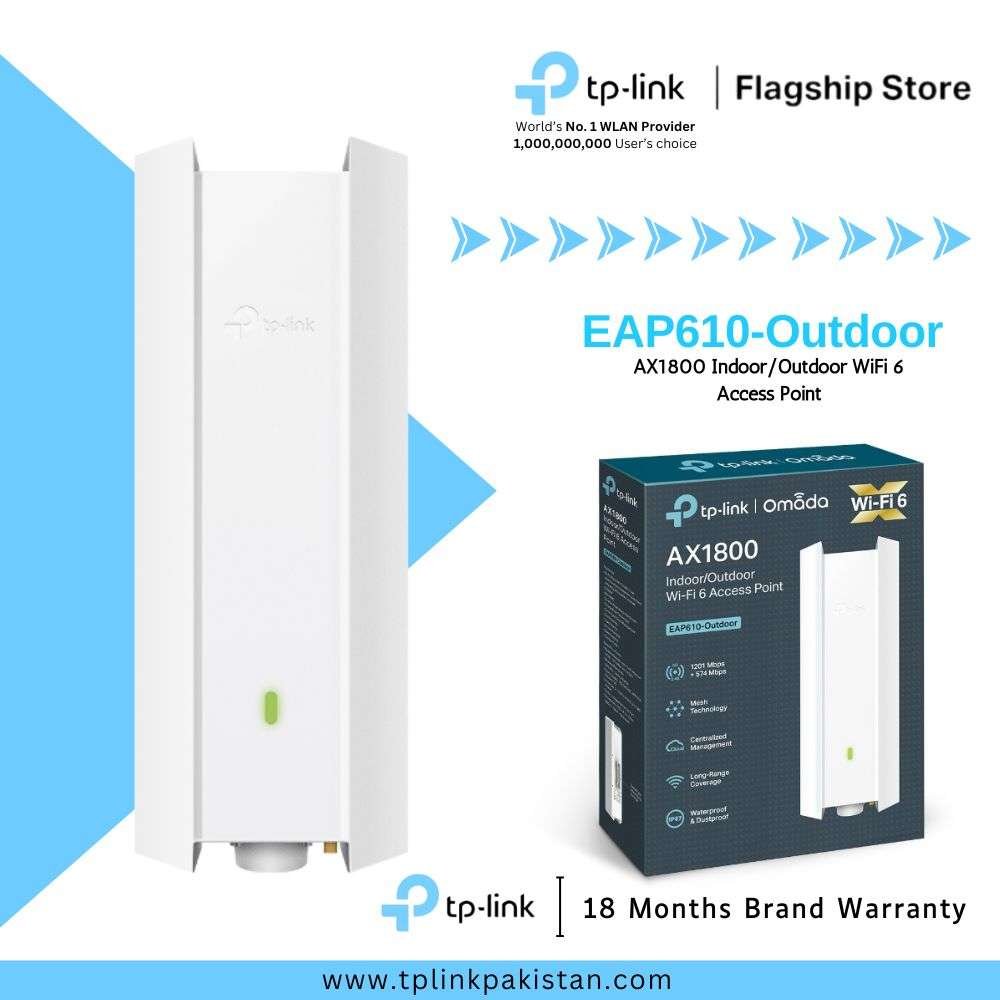 TP-Link EAP610-Outdoor AX1800 Indoor/Outdoor WiFi 6 Access Point