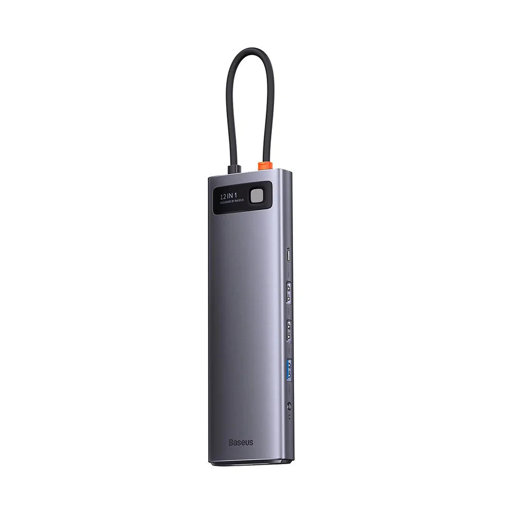 Baseus Metal Gleam Series 12-in-1 Multifunctional Type-C HUB Docking Station(Type-C to HDMI*1+USB3.1*2+USB3.0*2+Type- C3.1*1+PD*1+RJ45*1+SD/TF*1+DP*1+3.5mm*1)