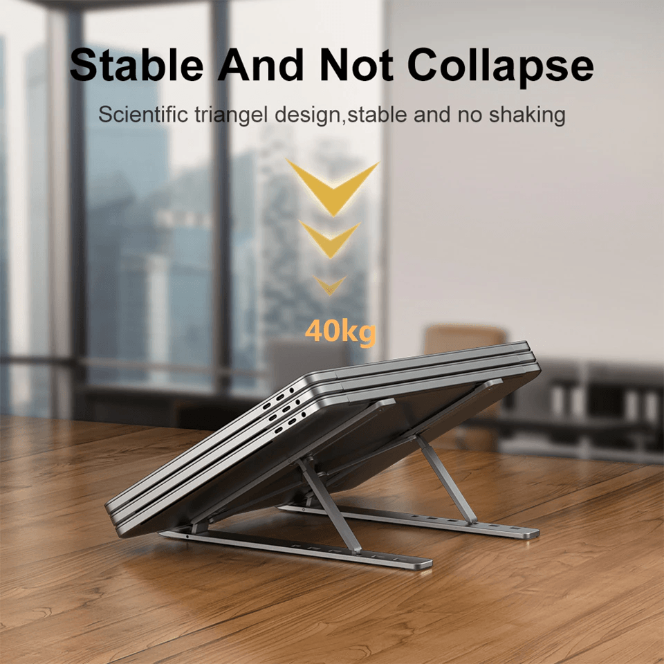 Folding Adjustable Aluminum Durable Laptop Stand - Compro System - Compro System