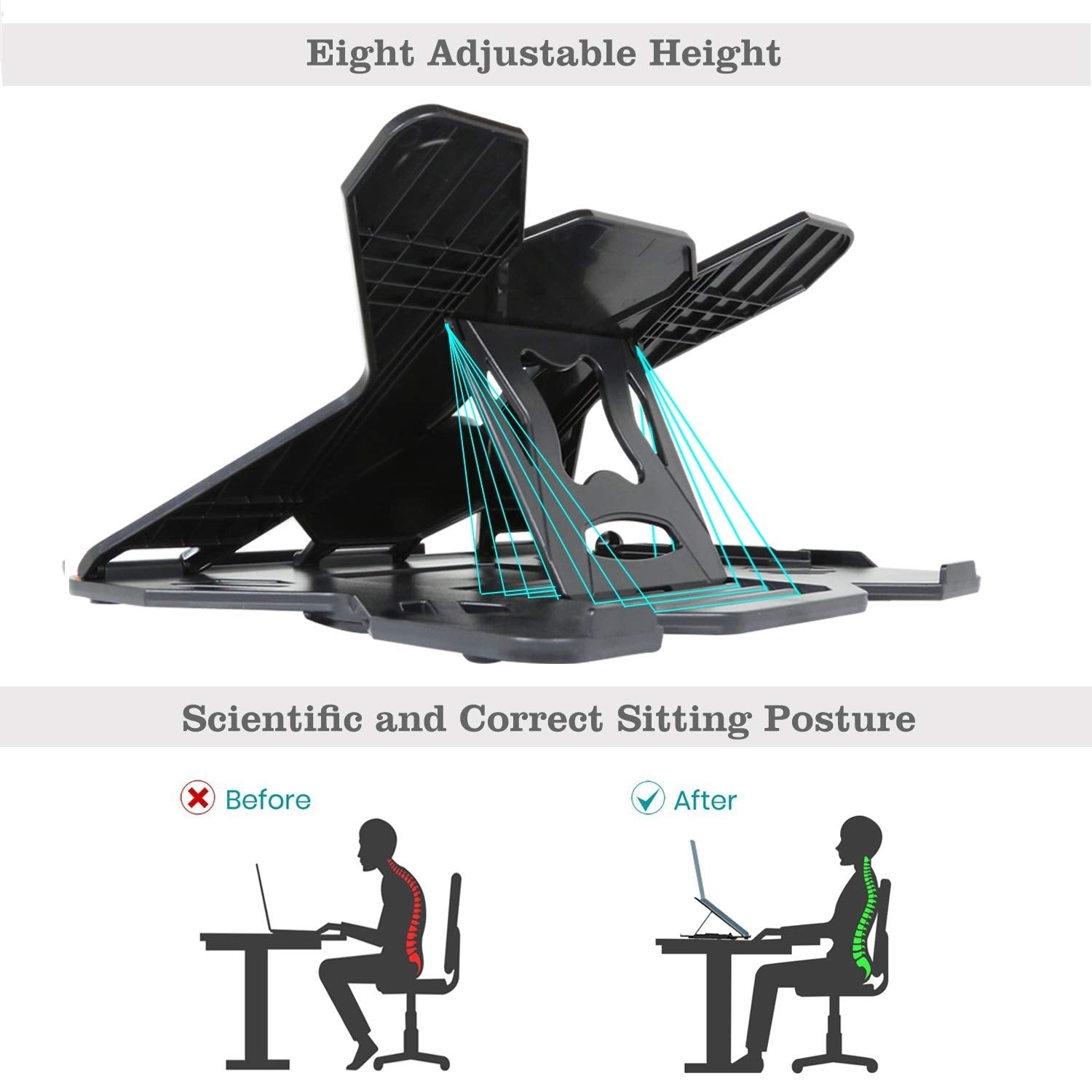Compro™ 360° Rotating Adjustable Laptop Stand with Mobile Holder