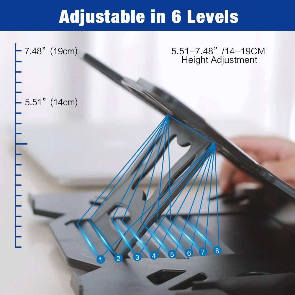 Compro™ 360° Rotating Adjustable Laptop Stand with Mobile Holder