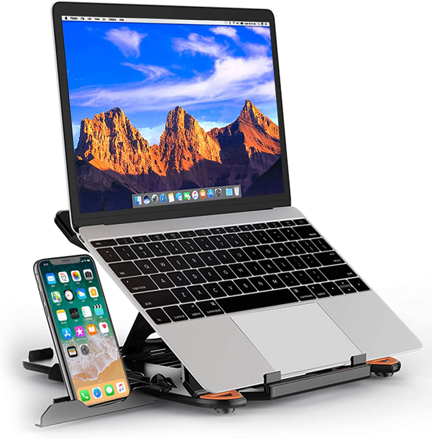 Compro™ 360° Rotating Adjustable Laptop Stand with Mobile Holder