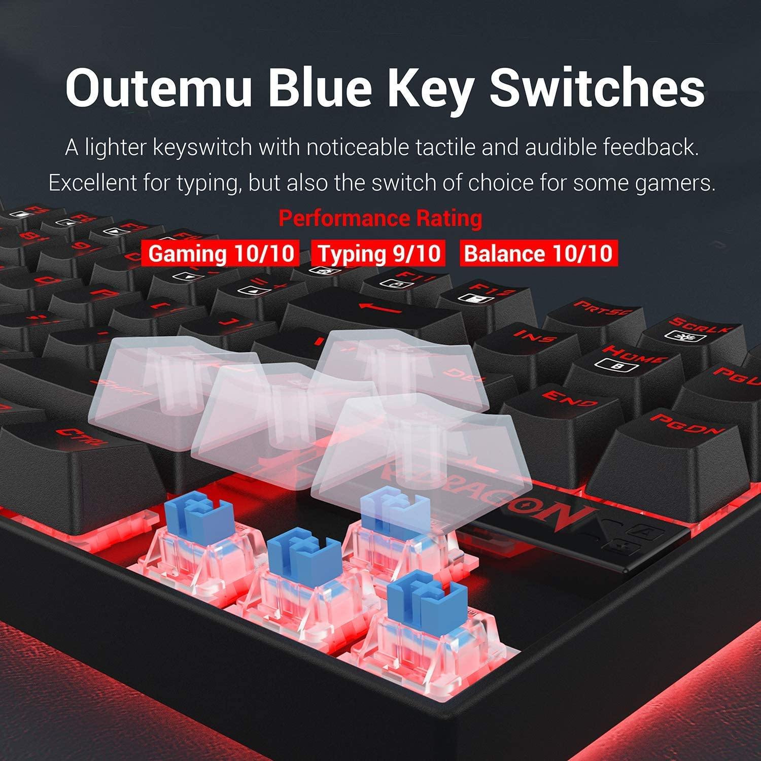 Redragon 4 in 1 Combo Pack - KUMARA K552 Gaming Keyboard | Gaming Mouse M601 CENTROPHORUS | Gaming Mousepad P001 ARCHELON | Gaming Headset GARUDA K552-BB - REDRAGON - Compro System