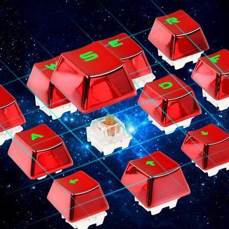 Redragon 103R Keycaps for Mechanical Switch Keyboards with Key Puller (Electroplated Red) - REDRAGON - Compro System