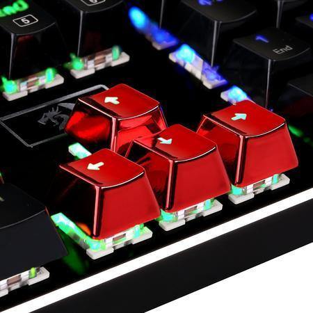 Redragon 103R Keycaps for Mechanical Switch Keyboards with Key Puller (Electroplated Red) - REDRAGON - Compro System