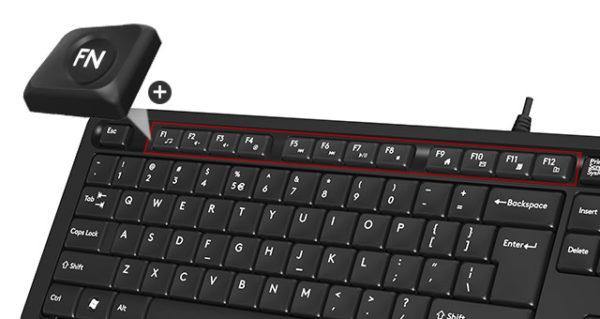 FK10 Fstyler Sleek Multimedia Keyboard - A4TECH - Compro System