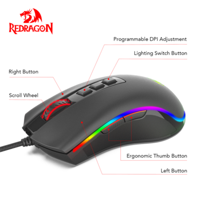Redragon M711 COBRA Gaming Mouse - REDRAGON - Compro System