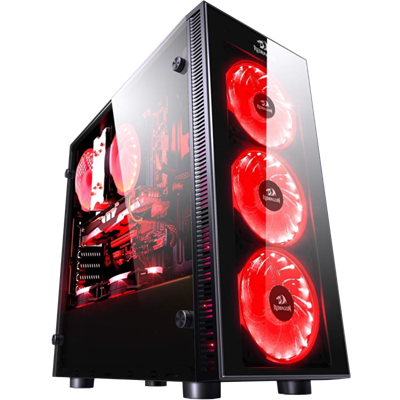 Redragon SIDESWIPE Gaming Chassis RD GC601, 3 x 120mm Fan Included, Tempered Glass - REDRAGON - Compro System