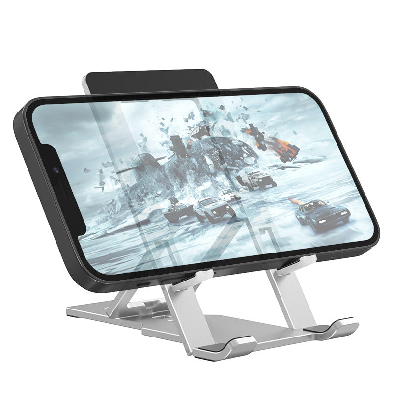Compro™ Folding Adjustable Almunium Mobile Stand + Tablet/Phone Holder