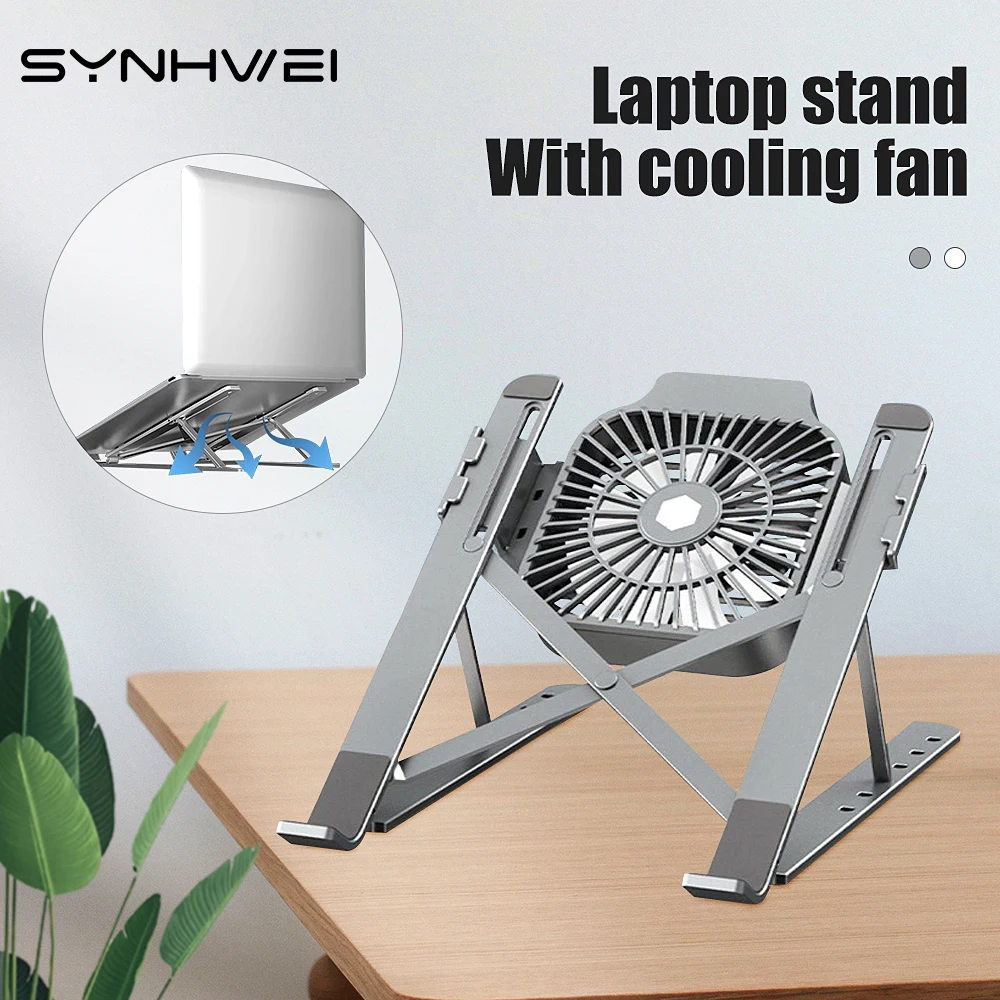 Compro™ Foldable Portable Laptop Stand with Cooling Fan