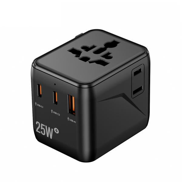 Compro™ 25W Fast Charging GaN World Travel Adapter