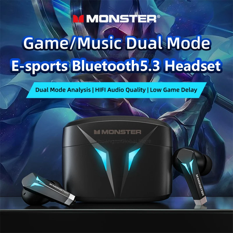 Lenovo Monster XKT06 Bluetooth 5.2 Gaming Earbuds