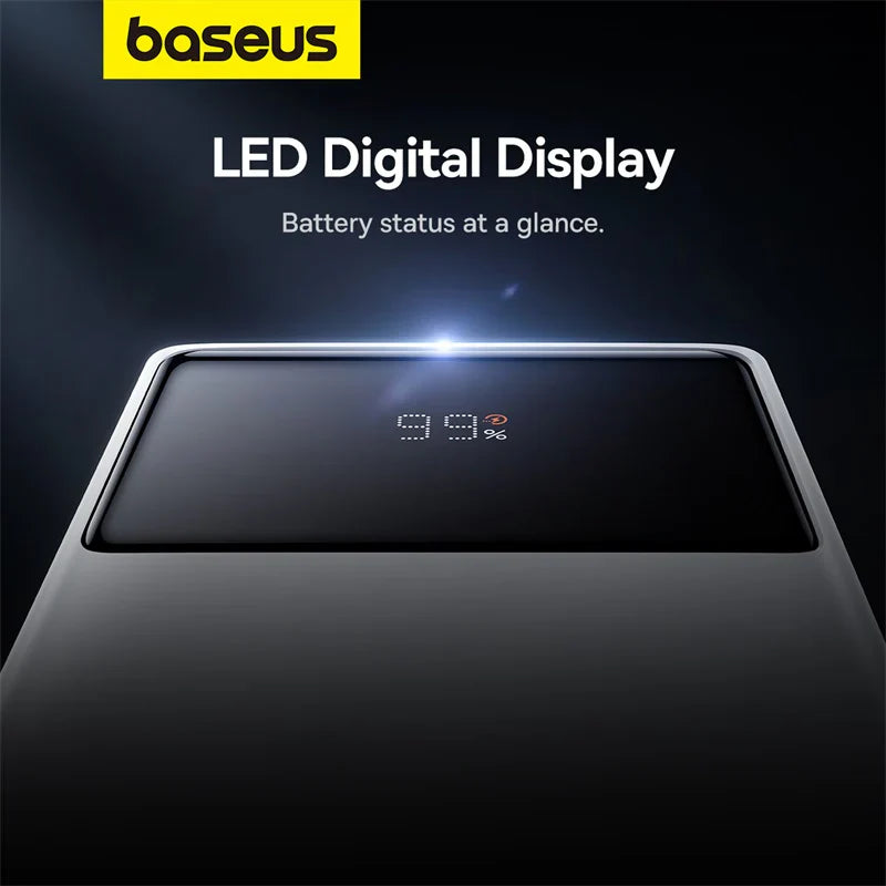 Baseus Star-Lord Digital Display Fast Charging Power Bank 30000mAh 30W (With Simple Series Charging Cable USB to Type-C 3A 0.3m Black）