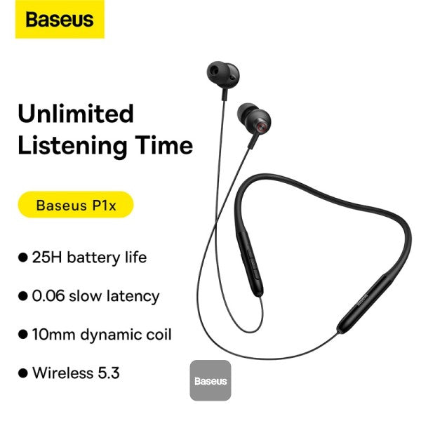 BASEUS Bowie P1x Neckband Headphones Bluetooth 5.3 Wireless Neckband