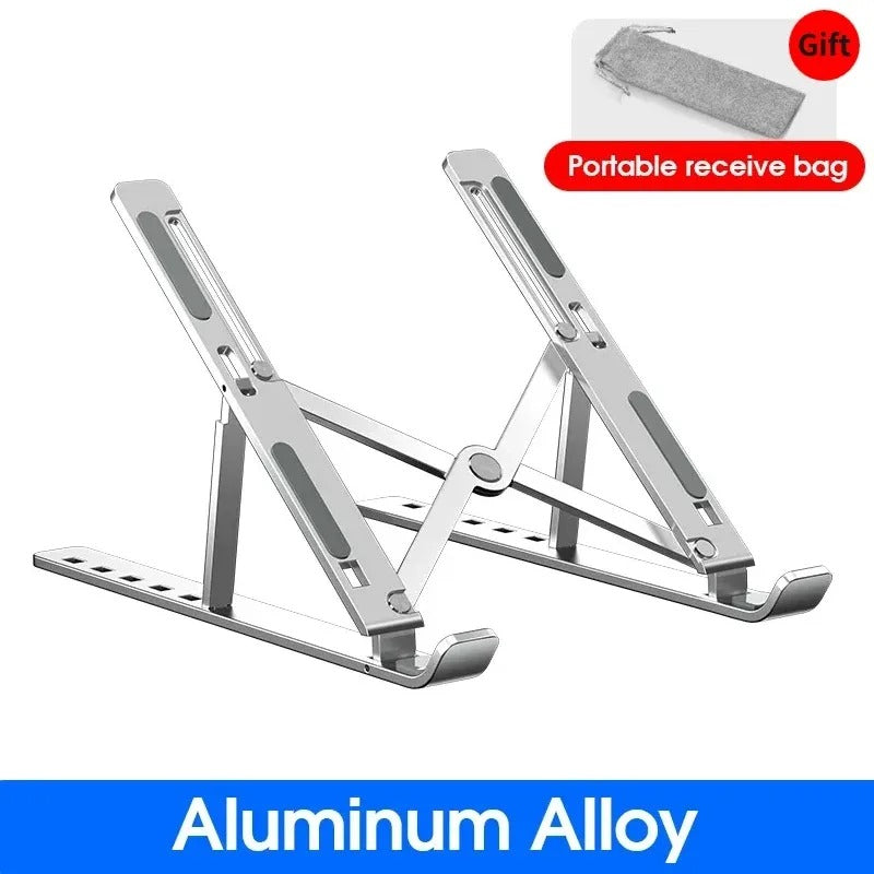 Compro™ Folding Adjustable Aluminum Laptop Stand + FREE POUCH