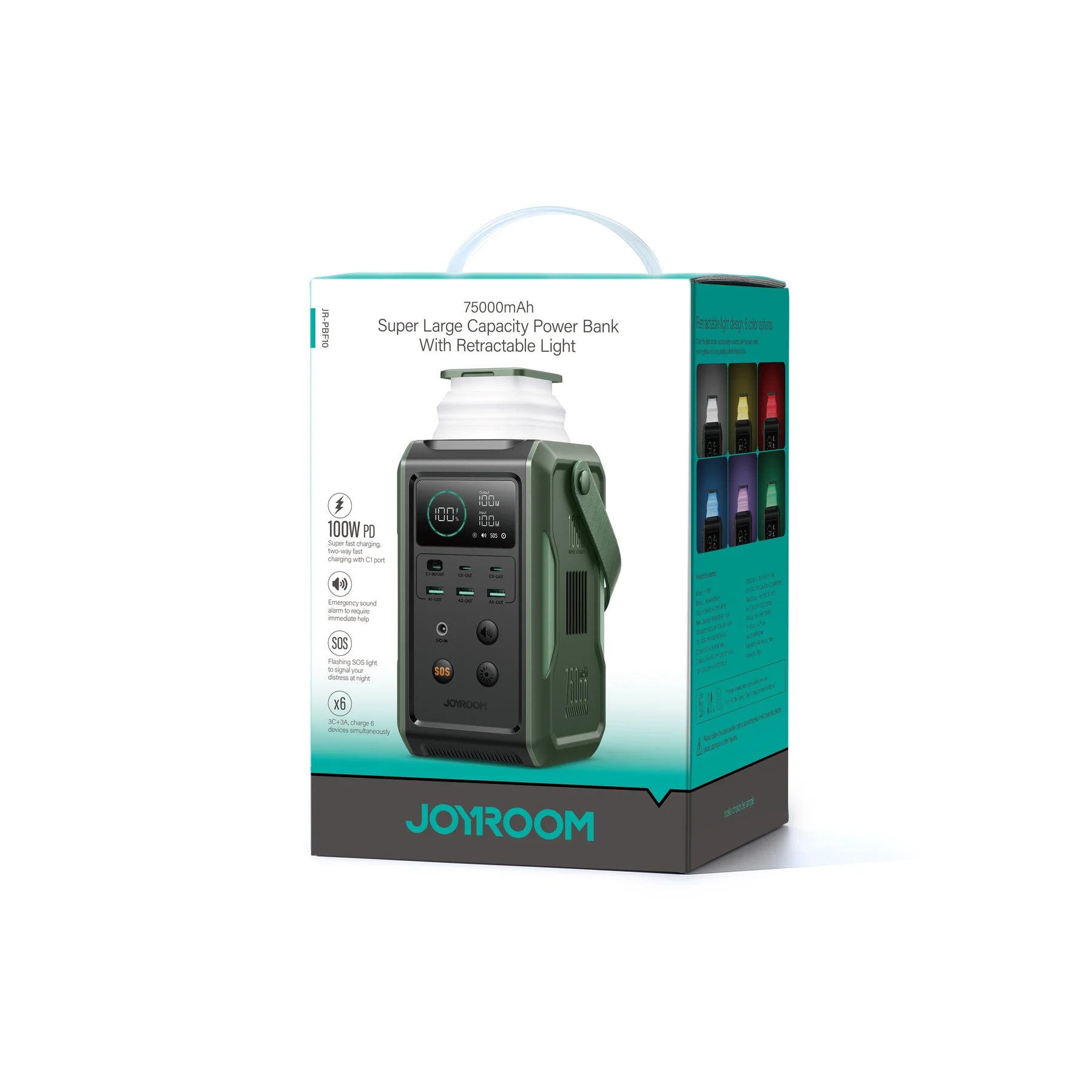 Joyroom JR-PBF10 PD100W with night light large capacity mobile power 75000mAh