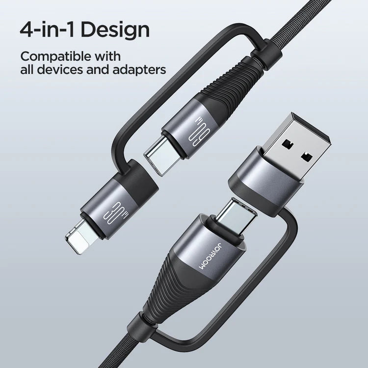 Joyroom SA37-2T2 60W 4-in-1 Fast Charging Data Cable