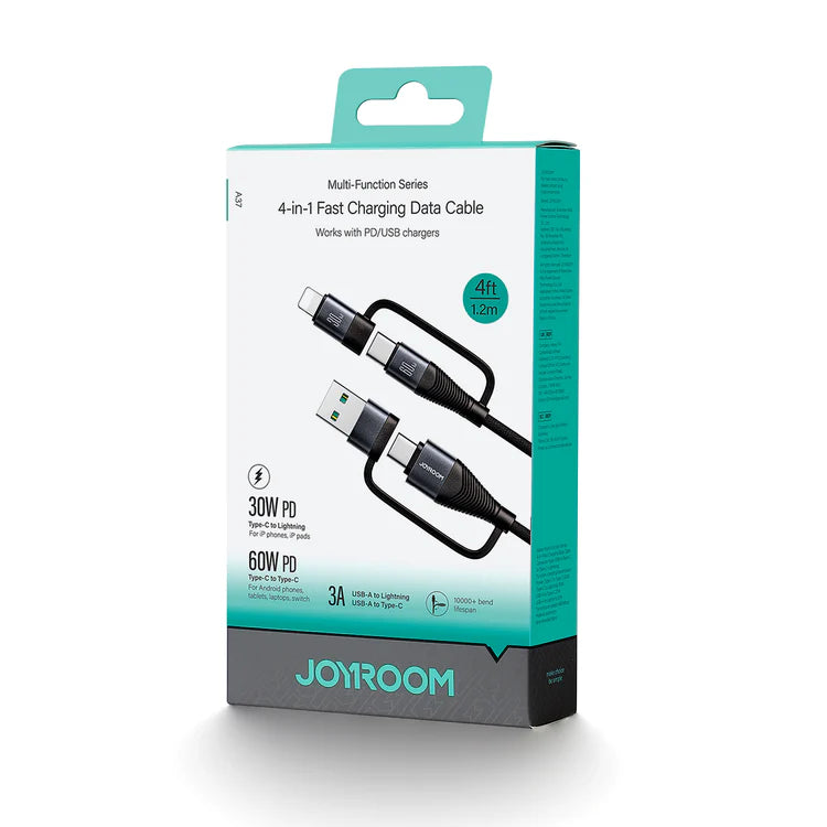 Joyroom SA37-2T2 60W 4-in-1 Fast Charging Data Cable