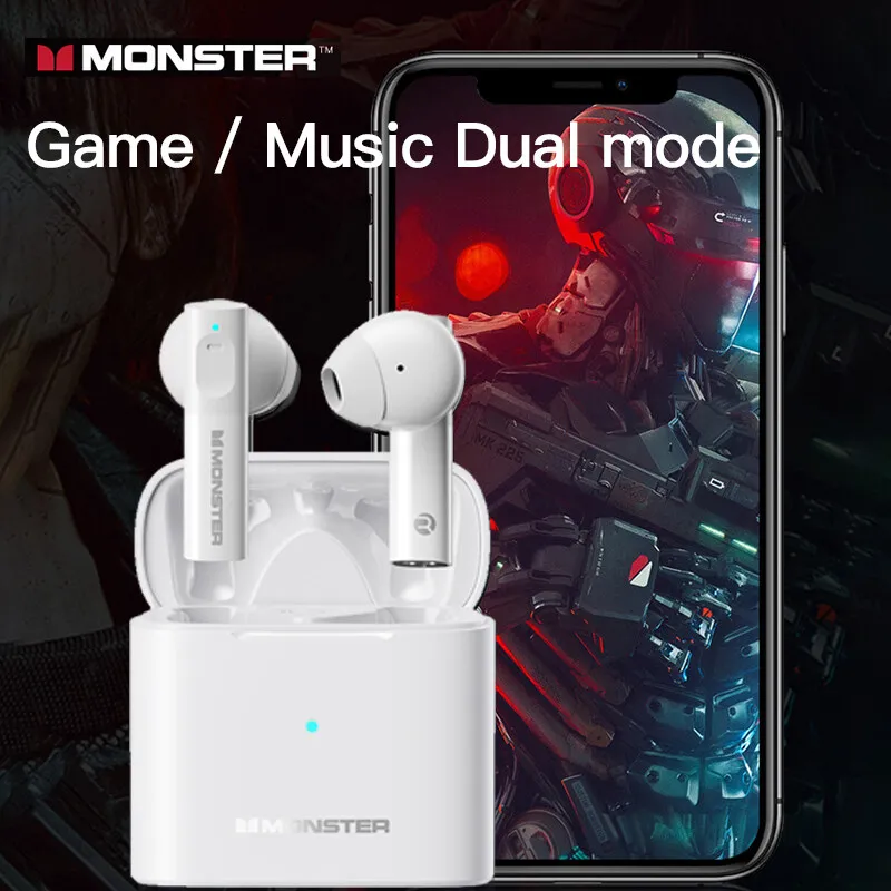 Lenovo Monster XKT03 Bluetooth 5.2 Wireless Earbuds Noise Reduction