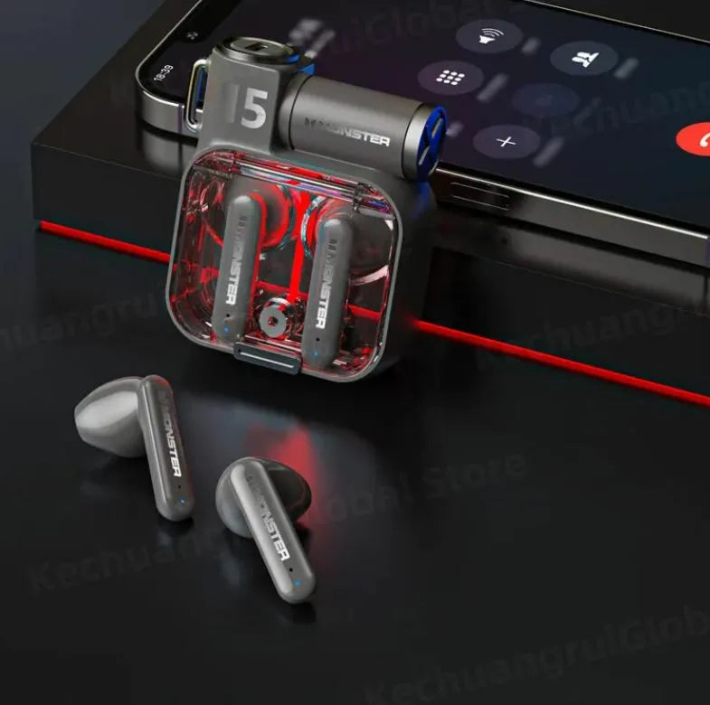 Lenovo Monster XKT15 Bluetooth 5.3 Unique Design Gaming Earbuds