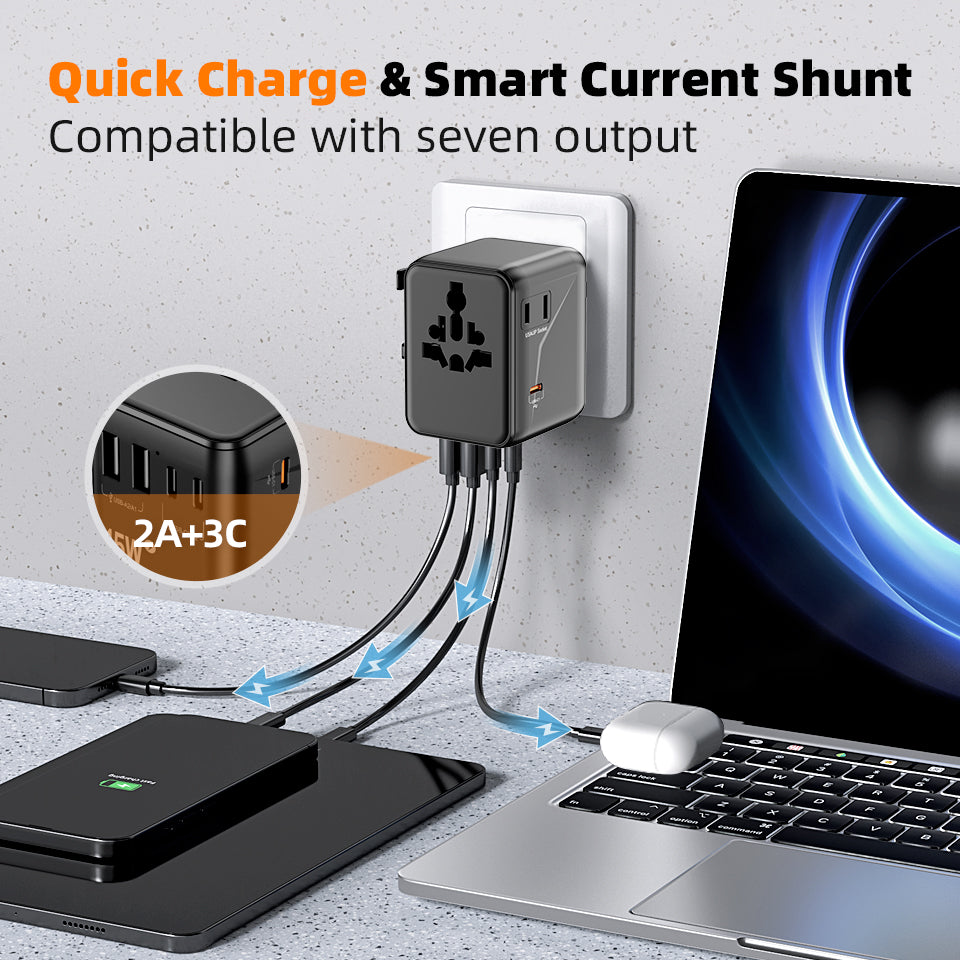 Compro™ Fast Charging GaN World Travel Adapter