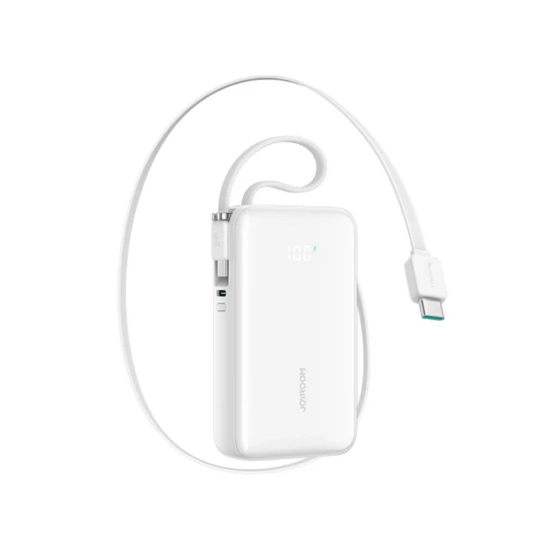 Joyroom JR-PR2L 35W Mini Power Bank with Built-in Retractable Type-C Cable + Type-C/Lightning Cable 10000mAh