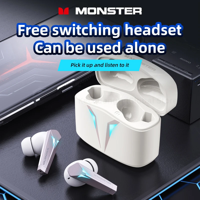 Lenovo Monster XKT06 Bluetooth 5.2 Gaming Earbuds