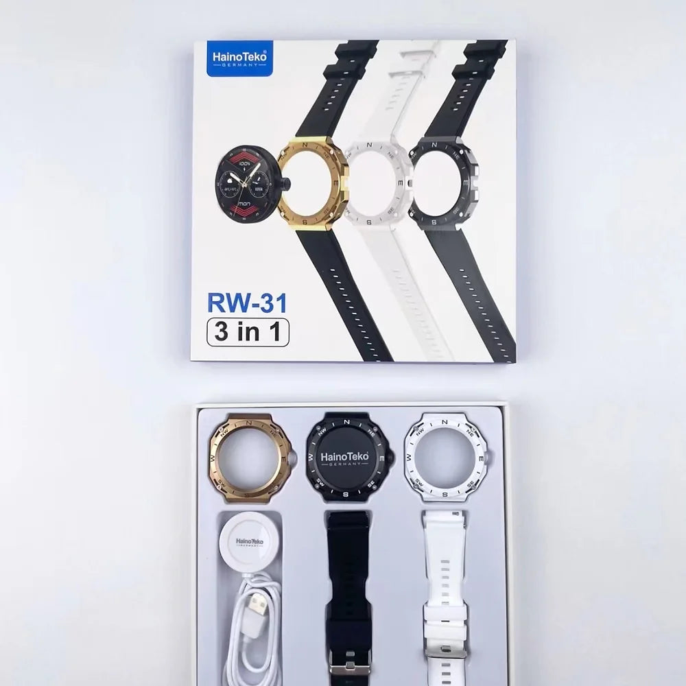 Haino Teko RW-31 Smart Watch- 3 In 1