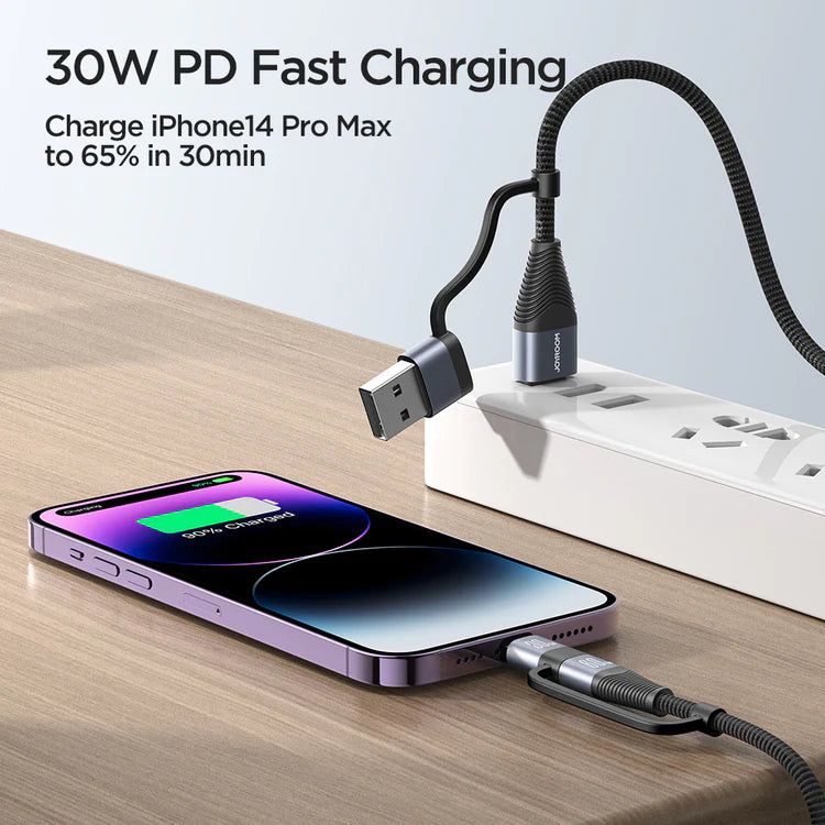 Joyroom SA37-2T2 60W 4-in-1 Fast Charging Data Cable