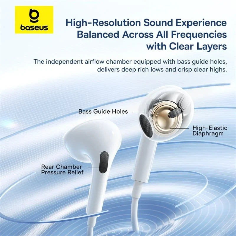 Baseus Encok Type-C lateral in-ear Wired Earphone CZ19