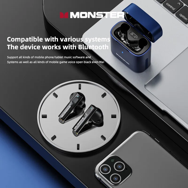 Lenovo Monster XKT03 Bluetooth 5.2 Wireless Earbuds Noise Reduction