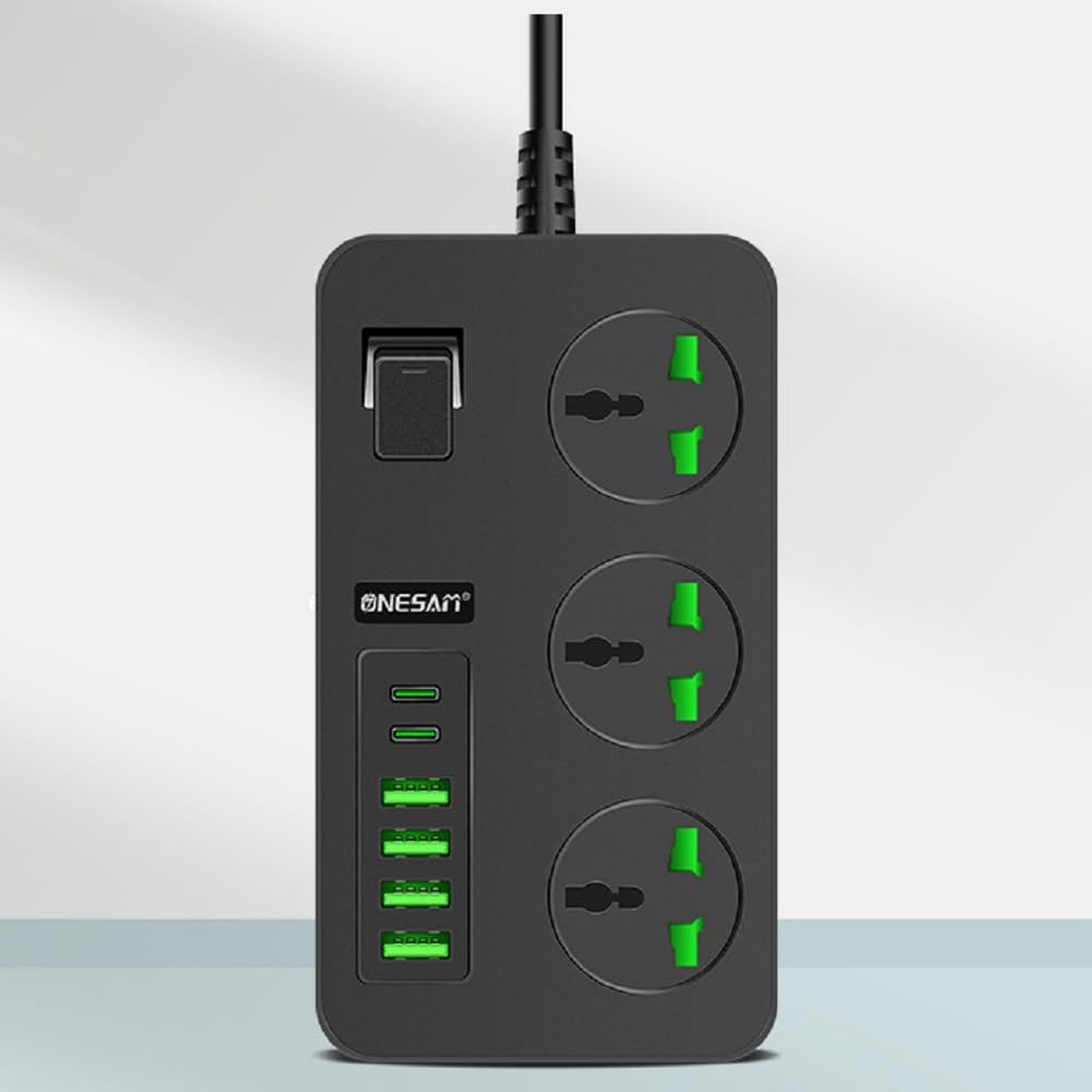 Compro™ Multifunctional Smart Socket, 3 Outlets with 4 USB 2 TYPE-C Power Outlets,
