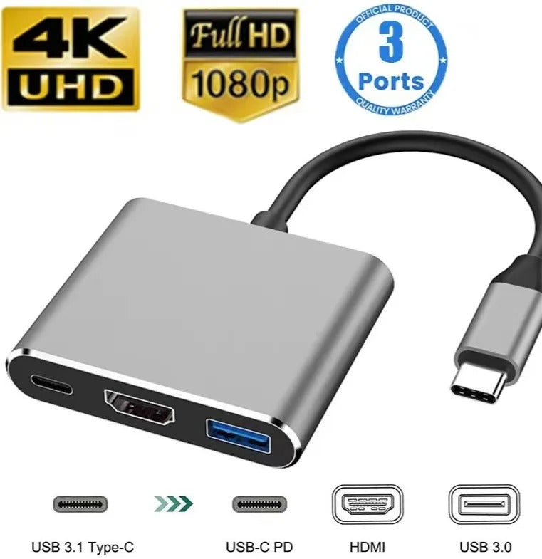 Compro™ USB Type C Hub 3-in-1