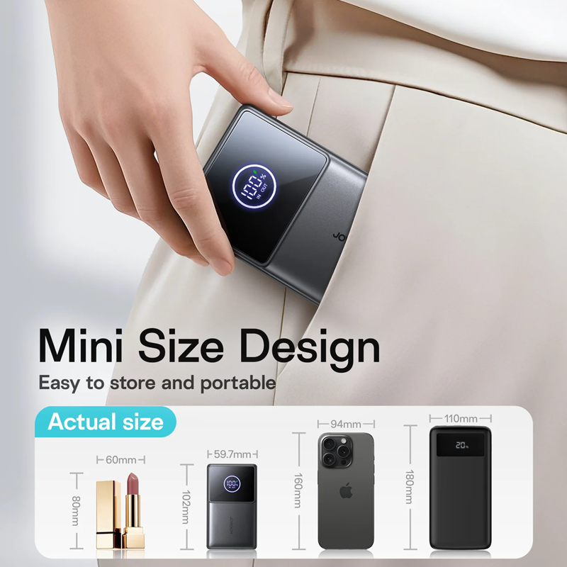 Joyroom JR-PR1 22.5W Built-in Retractable Cable Power bank 10000mAh