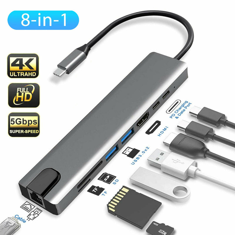 Compro™ USB Type C Hub 8 in 1