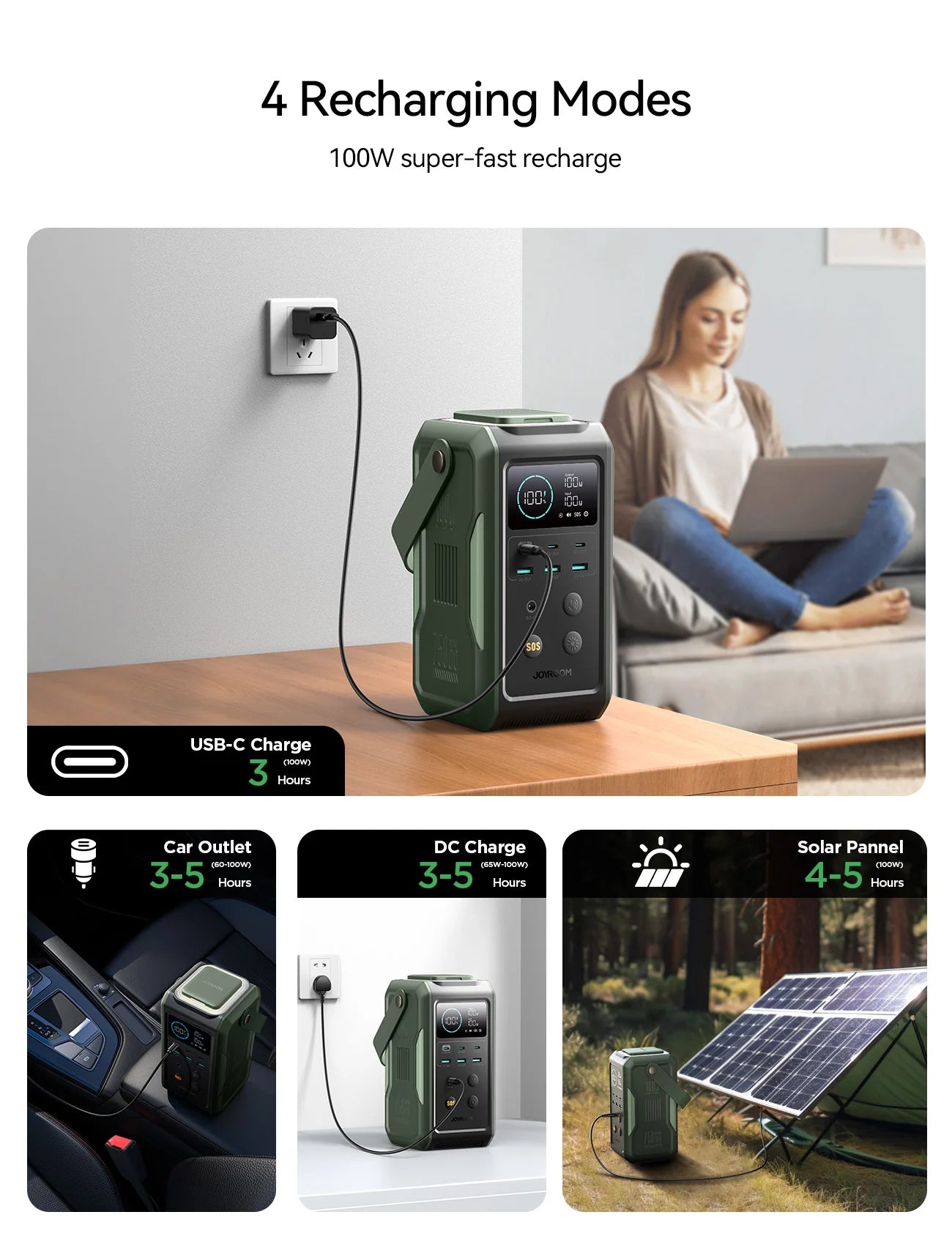 Joyroom JR-PBF10 PD100W with night light large capacity mobile power 75000mAh