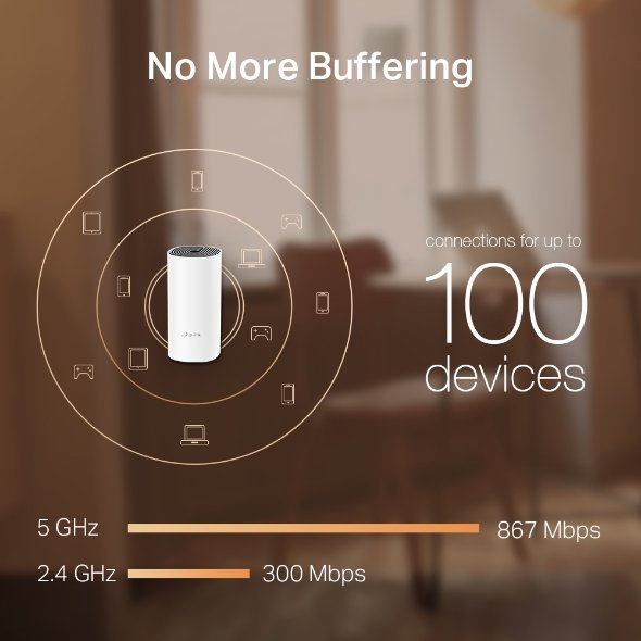 TP-Link Deco M4 Whole Home Mesh Wi-Fi System - Dual-Band - 2 Pack