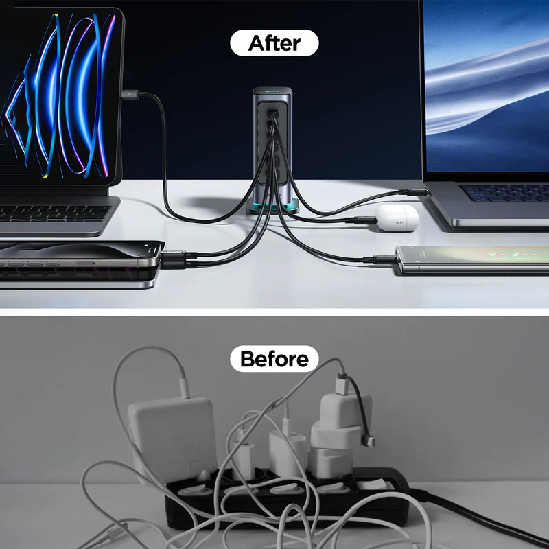 Joyroom JR-TCM02 65W Multi-Port Charger-Dark Gray (EU)