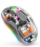 Compro™ New Style Transparent Mouse with Dual Connector