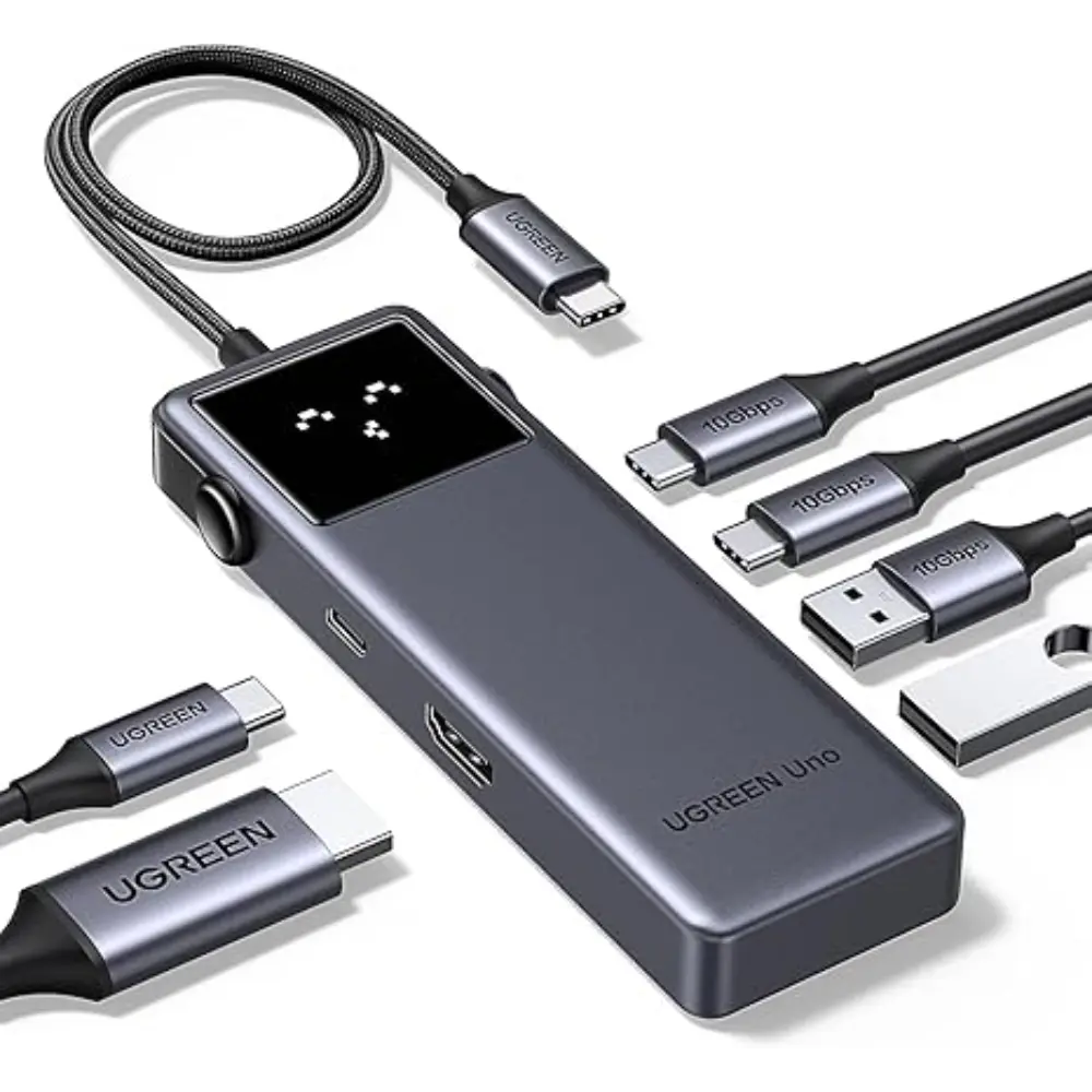 UGREEN 35998 6-in-1 USB-C Hub 10Gbps Data Ports 4K HDMI Adapter