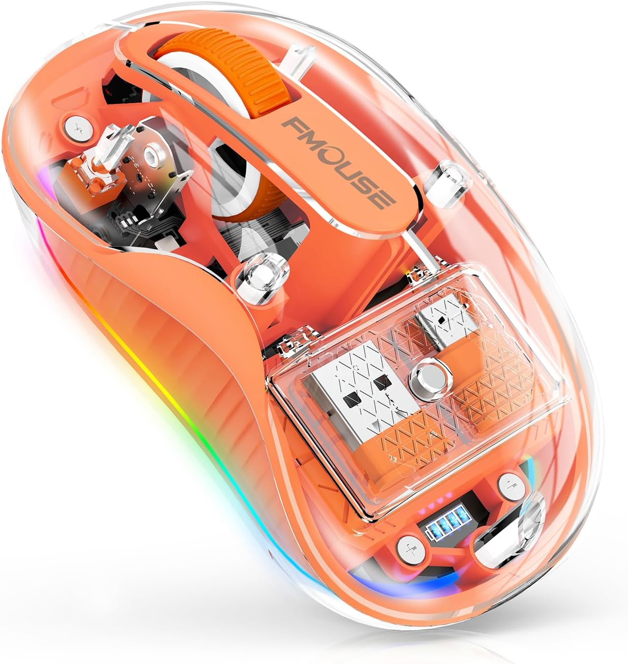 Compro™ New Style Transparent Mouse with Dual Connector