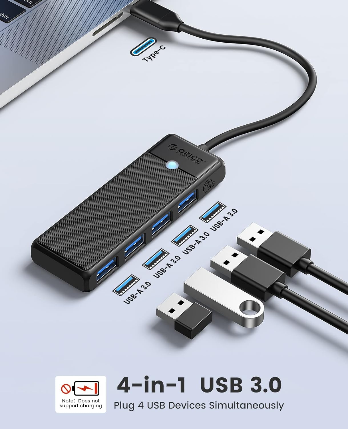 Orico Type-C To Usb Hub 3.0 4 Ports