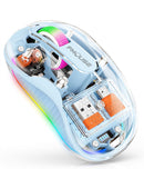 Compro™ New Style Transparent Mouse with Dual Connector