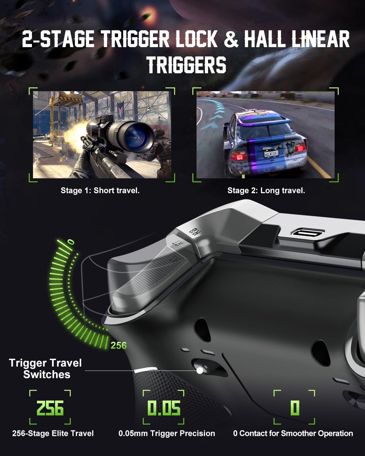 PXN P5 Wireless Gaming Controller for PC, Steam Deck, Switch, Android & iOS