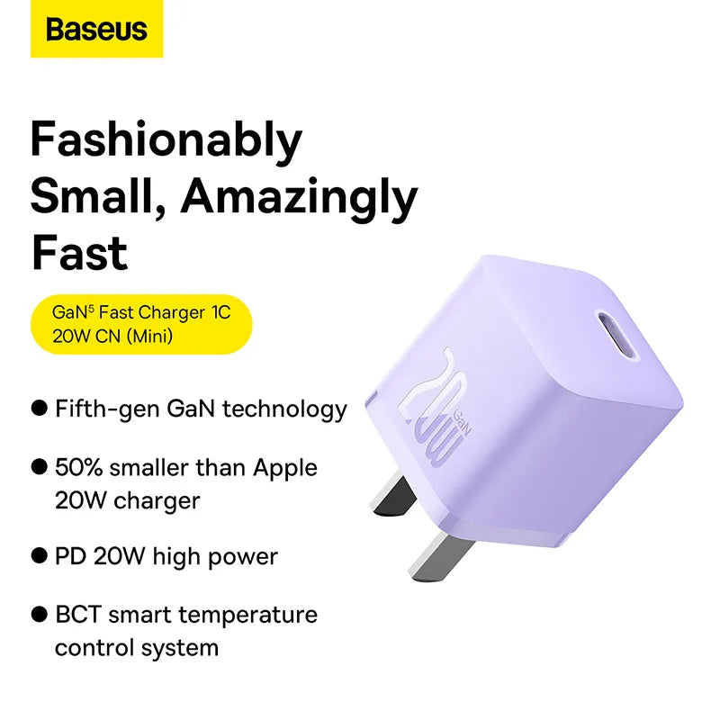 Baseus GaN5 Fast Charger 1C 20W CN  Mini